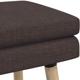  Klupa s dvostrukim slojem Tamno smeđa 110 x 40 x 47 cm Tkanina | shoptok.hr