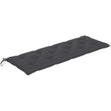  Složiva vrtna klupa s jastukom 159 cm od masovne tikovine Antracitno siva 150 cm | Shoptok.si