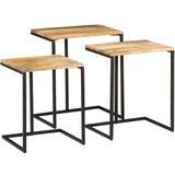 Furnova Komplet mizic 3 kosi trden akacijev les, (21914618) | Shoptok.si