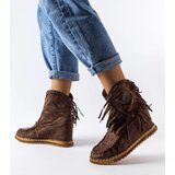 Gemre Brown wedge ankle boots Giudice | Shoptok.si