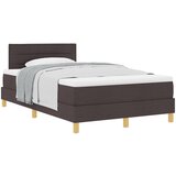 vidaXL postelja s škatlo z vzmetnico temno rjava 120x190 cm tkanina, (22082783) Cene