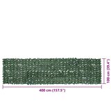 Balkonski zastor s tamnozelenim lišćem 400 x 100 cm | shoptok.hr