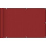vidaXL balkonski zastor crveni 90 x 400 cm HDPE | shoptok.hr