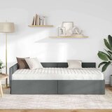  Kotni okvir postelje z matrico Drugo 2 pcs Siva blago, (5000121257) | Shoptok.si