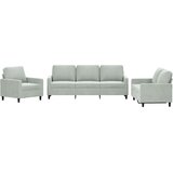  3-dijelni set sofa s jastucima svjetlosivi baršunasti | shoptok.hr