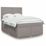  Krevet s oprugama i madracem smeđesivi 140 x 190 cm od tkanine | shoptok.hr