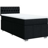 vidaXL Box spring postelja z vzmetnico črn 90x190 cm blago | Shoptok.si