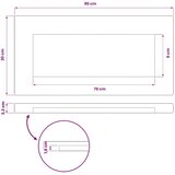  Pravokutni stolni vrh 90 x 20 x 3 2 cm Pravokutni - Prirodna 90 x 20 x 3 2 cm Pravokutno | shoptok.hr
