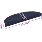  Prostirke za stepenice, samoljepljive, 15 kom, 65x21x4 cm, plave, poluokrugle, velike | shoptok.hr