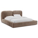 Micadoni Smeđi tapecirani bračni krevet s prostorom za odlaganje s podnicom 200x200 cm Martina – | shoptok.hr