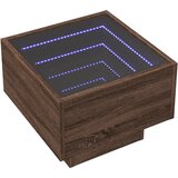  Noćni ormarić s beskonačnim LED boja smeđeg hrasta 40x40x30 cm | Eponuda.com