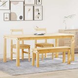 vidaXL 4 kosi jedilnega kompleta Panama Masivni les borovega lesa | Shoptok.si