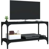 TV ormarić crni 80 x 33 x 41 cm od konstruiranog drva i čelika | shoptok.hr