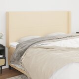  Uzglavlje s ušima krem 203x16x118/128 cm od tkanine | shoptok.hr