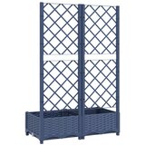  Vrtna žardinjera s rešetkom plavo-siva 80x40x121,5 cm PP | Eponuda.com