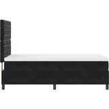 vidaXL Box Spring Krevet s Madracem Crna 90x200 cm Baršun | shoptok.hr