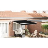 vidaXL Avtomatska retraktibilna tenda Črna 350x250 cm, Tenda zamenjava tkanine za okvir 3.5x2.5 m Črna | Shoptok.si