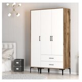 Hanah home kumsal st - walnut, white walnutwhite wardrobe | ePonuda.com
