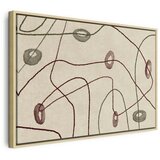  Slika - Lines and shapes – bead labyrinth on a pale washed background 120x80 U prirodnom drvenom okviru | shoptok.hr