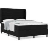 Box Spring Krevet s Madracem Crni 140x200 cm Tkanina | shoptok.hr