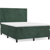  The Living Store Box spring postelja z vzmetnico temno zelen 140x190 cm žamet - Box Spring Postelja, (21492741) | Shoptok.si