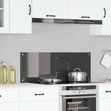 vidaXL Kuinjski backsplash Temno siva Steklo 110 x 40 cm Trajno | Shoptok.si