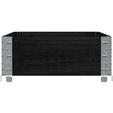 vidaXL Okvir za palete crni 100 x 50 cm od masivne borovine | shoptok.hr