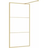  Stijenka za walk-in tuš sa staklom ESG zlatna 100 x 195 cm | shoptok.hr