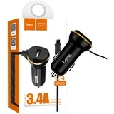 Auto punjač sa micro USB kabel, USB, 5 V/2.4 A, crna