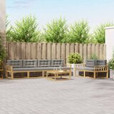  Set vanjskih sofa 6 kom. Bijela i svjetlosiva | shoptok.hr