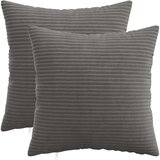  Presvlaka za jastuk 2 pcs HEERLEN Tamnosiva 45 x 45 cm Kord | shoptok.hr