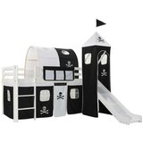 vidaXL Otroški pograd s toboganom in lestvijo borovina 97x208 cm | Shoptok.si