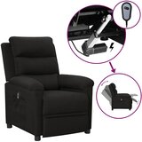  Električni naslonjač od tkanine crni | shoptok.hr