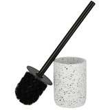 CAMARGUE Garnitura z WC ščetko Stone Terrazzo (Š x V: 9,6 x 36 cm, Polirezin, Črno-bele barve) | Shoptok.si