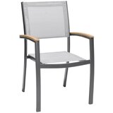 Ambia Garden STOL les evkaliptusa aluminij siva, svetlo siva, barva tikovine | Shoptok.si