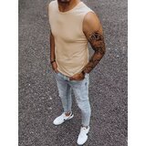 DStreet Men's plain tank top beige RX4918 | Shoptok.si