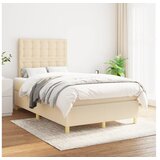  Krevet s oprugama i madracem krem 120 x 200 cm od tkanine | shoptok.hr