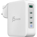 j5create JUP43130F-FN punjač za mobitel Mobilno računalo, Mobilni telefon, Prijenosna igraća konzola, Pametni sat, Tablet Sivo, Bijelo USB Brzo punjenje U zatvorenom Cene