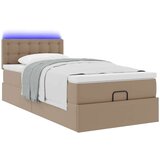 vidaXL Okvir kreveta s madracem cappuccina 90x190cm umjetna koža | shoptok.hr