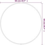  Zidno ogledalo crno Ø 50 cm okruglo | shoptok.hr