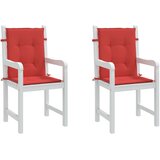  Jastuci za vrtne stolice 2 kom crveni 100x50x3 cm od tkanine | shoptok.hr