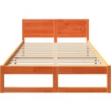  Okvir kreveta Ulašteni smeđi Čvrsta borovina 120 x 200 cm | shoptok.hr