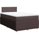 vidaXL Krevet s oprugama i madracem tamnosmeđi 120 x 200 cm od tkanine | shoptok.hr
