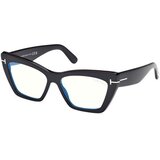 Tom Ford Ženski okvir za dioptrijske naočare Blue Block 0FT6026-B 156, Crni | Eponuda.com