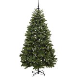vidaXL Umjetno božićno drvce S LED lampica Zelena 210 cm PVC i metal | shoptok.hr