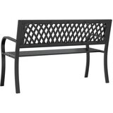  Vrtna klupa crna 120 cm čelična | Eponuda.com