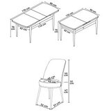 Hanah home set trpezarijski sto i 6 stolica zen baroque fume | ePonuda.com