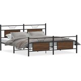  Metalni okvir kreveta bez madraca smeđa boja hrasta 160x200 cm | shoptok.hr