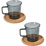Tognana Set od 2 šoljice za kafu Dolce Casa Outline, 9 cl, Sa tacnama, Sivi Cene