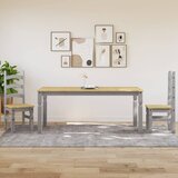  Blagovaonski stol Corona sivi 180x90x75 cm od masivne borovine | shoptok.hr